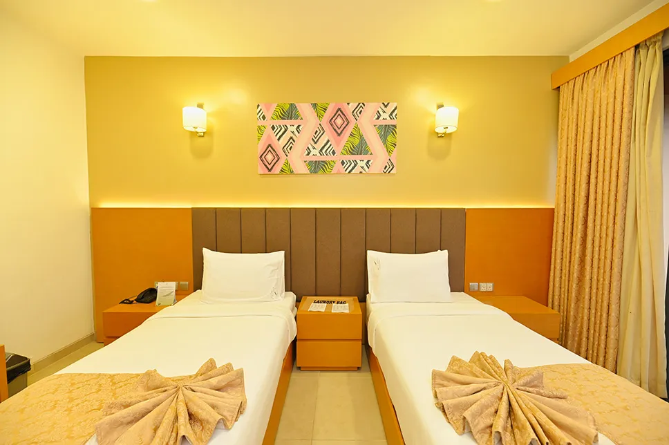 Classic Twin Room with two beds at K Hotels Entebbe